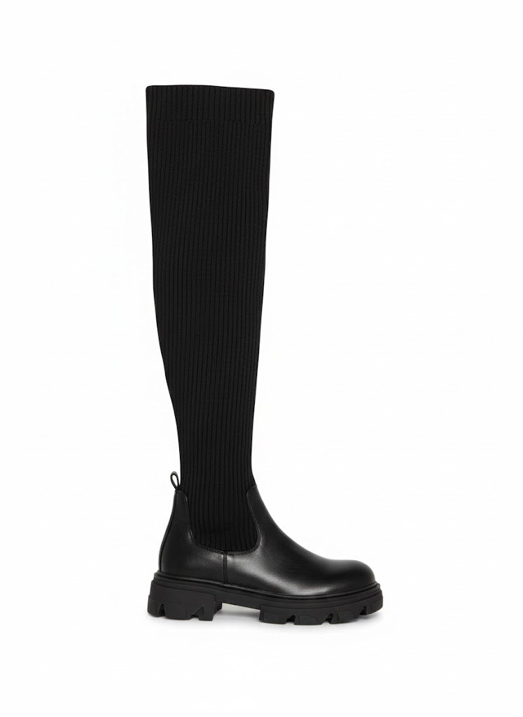 Bottes chaussette montante à semelle crantée