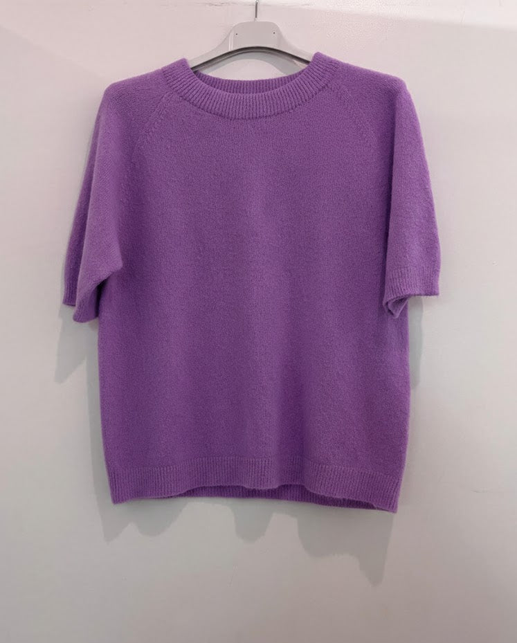 Pull manches courtes en maille douce
