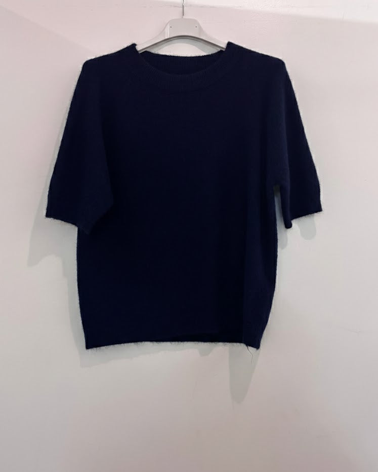 Pull manches courtes en maille douce