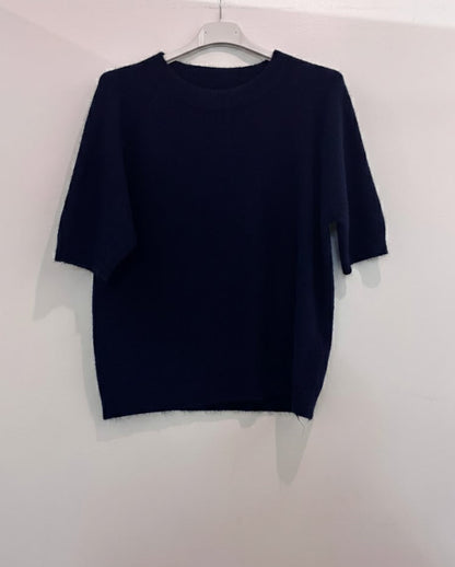 Pull manches courtes en maille douce