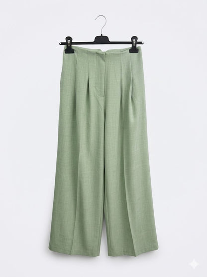 Pantalon large tissu fluide et plissé