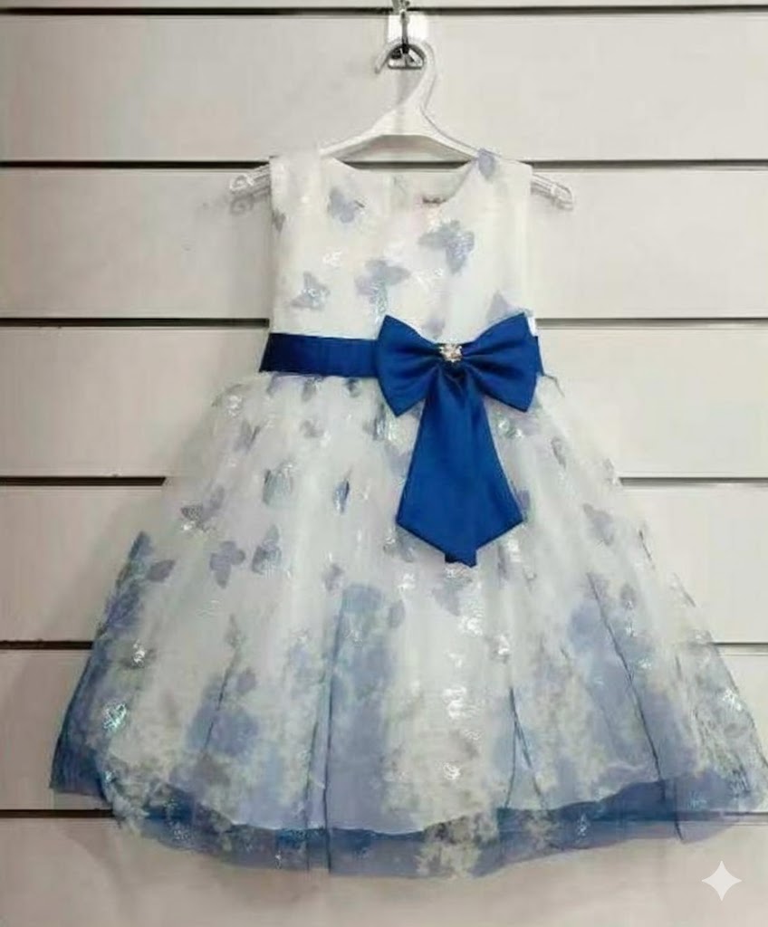 Robe avec papillons 3D & motif floral dégradé
