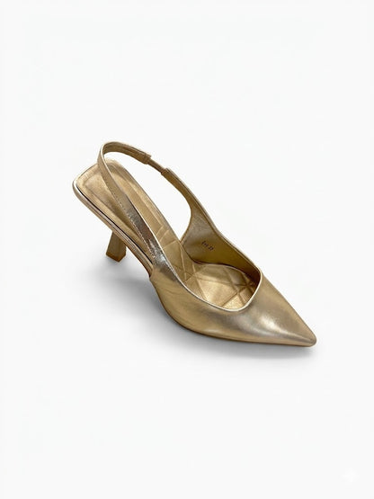 Escarpins slingback à bout pointu et talon fin