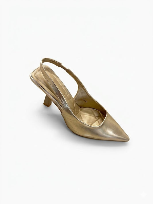 Escarpins slingback à bout pointu et talon fin