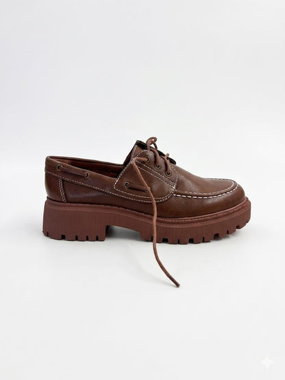 Derbies à lacets avec semelle épaisse